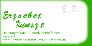 erzsebet kunszt business card